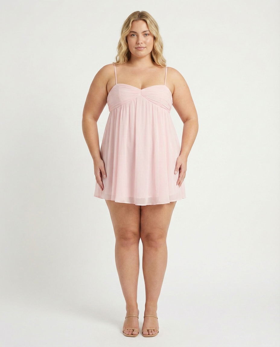 Women's Ruched Babydoll Mini Dress | Florence