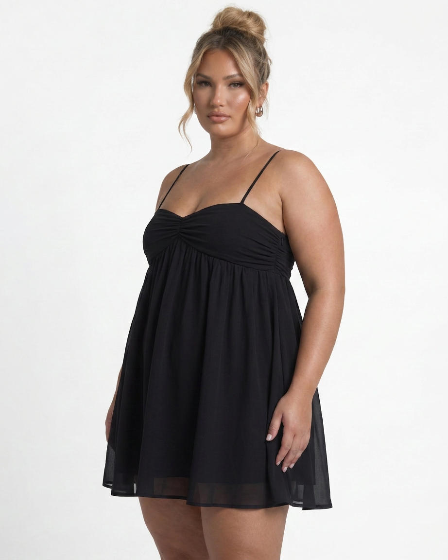 Women's Ruched Babydoll Mini Dress | Florence