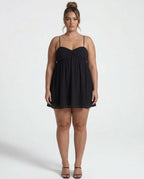 Women's Ruched Babydoll Mini Dress | Florence