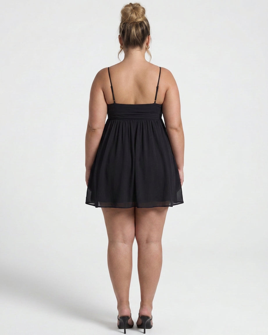 Women's Ruched Babydoll Mini Dress | Florence