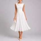 Women's Sleeveless Pleated Midi Dress | Rowena