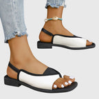 Women's Square Toe Flat Sandals with Slingback Strap | Vanessa