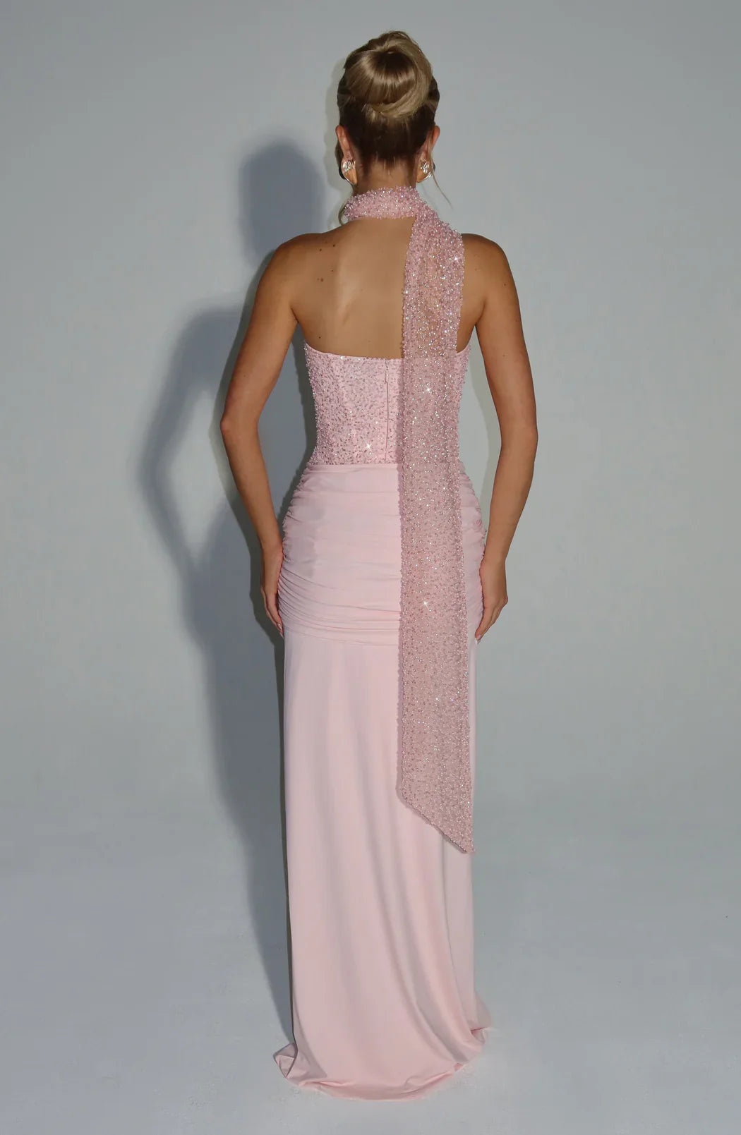 Women's Strapless Sequin Corset Evening Maxi Dress | Ella
