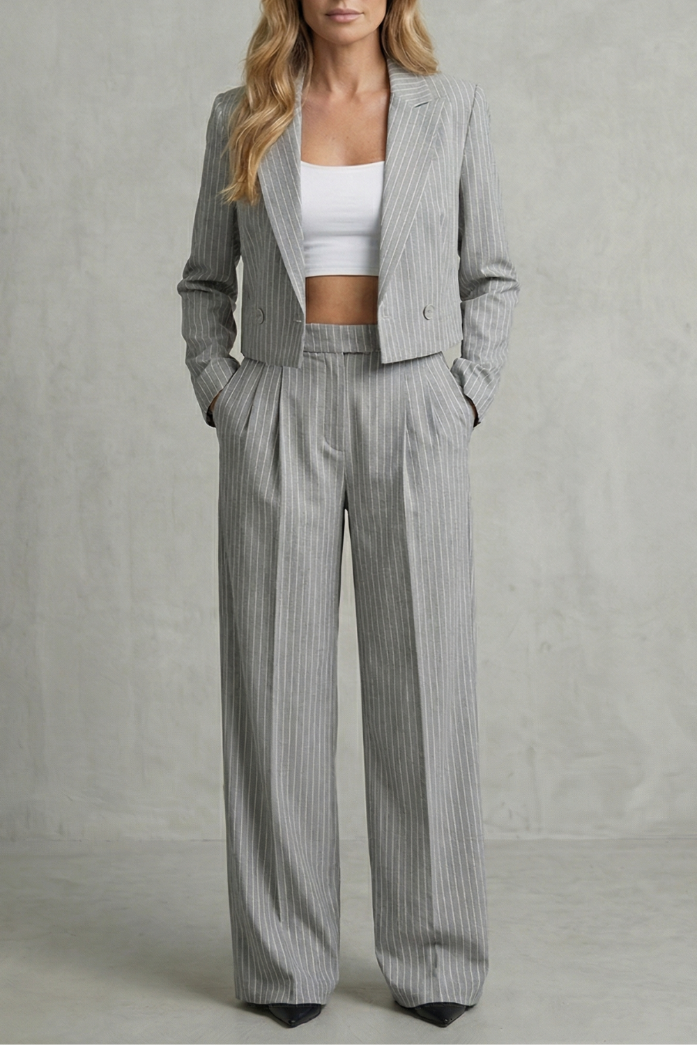 Women's Striped Blazer and Trouser Co-ord Set | Piper