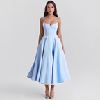 Women's Sweetheart Bustier Evening Dress with Pleated Skirt | Phoebe