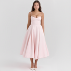 Women's Sweetheart Bustier Evening Dress with Pleated Skirt | Phoebe