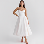 Women's Sweetheart Bustier Evening Dress with Pleated Skirt | Phoebe