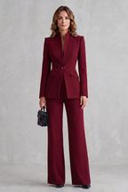 Women's Tailored Blazer & Wide Leg Trouser Suit Set | Lily