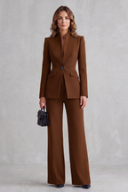 Women's Tailored Blazer & Wide Leg Trouser Suit Set | Lily