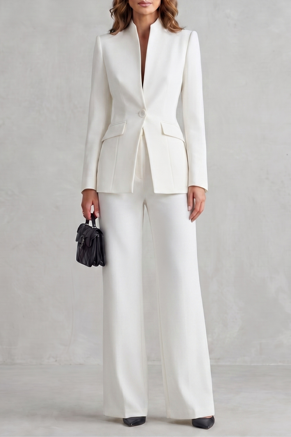 Women's Tailored Blazer & Wide Leg Trouser Suit Set | Lily