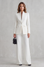 Women's Tailored Blazer & Wide Leg Trouser Suit Set | Lily