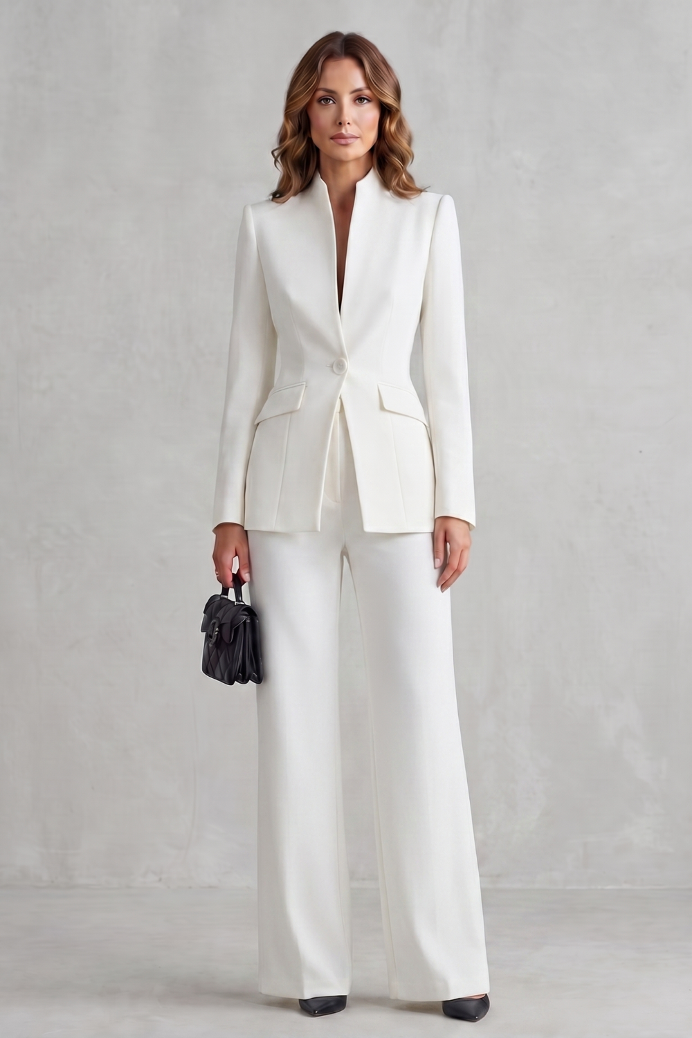 Women's Tailored Blazer & Wide Leg Trouser Suit Set | Lily