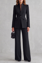 Women's Tailored Blazer & Wide Leg Trouser Suit Set | Lily