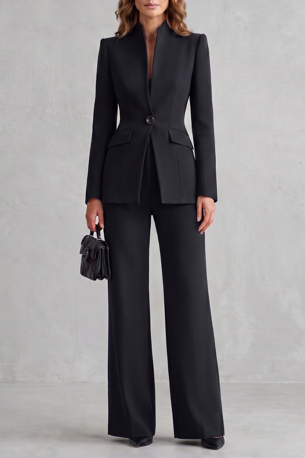Women's Tailored Blazer & Wide Leg Trouser Suit Set | Lily