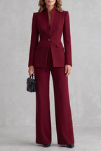 Women's Tailored Blazer & Wide Leg Trouser Suit Set | Lily