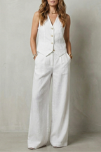 Women's Tailored Waistcoat & Wide-Leg Trouser Co-ord Set | Ramona