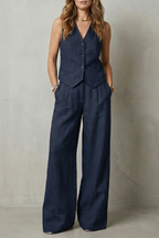 Women's Tailored Waistcoat & Wide-Leg Trouser Co-ord Set | Ramona