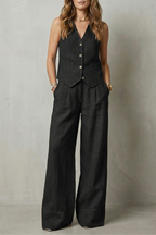 Women's Tailored Waistcoat & Wide-Leg Trouser Co-ord Set | Ramona