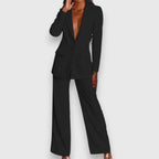 Women's Two-Piece Blazer & Wide-Leg Trouser Suit Set | Claire