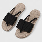 Women's Woven Crisscross Platform Slide Sandals | Vivian