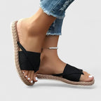 Women's Woven Crisscross Platform Slide Sandals | Vivian